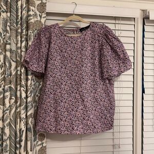 Pomander Place XL purple ditsy flower print lilac Mollie blouse